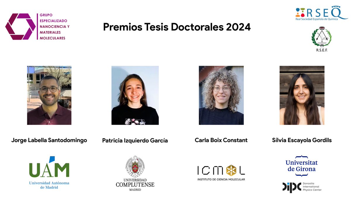 IQCC UdG (@iqccudg) on Twitter photo Congratulations!
<a href="/silviaescayola/">Sílvia Escayola</a> receives an accesit PhD Thesis Awards 2024 of <a href="/_GENAM/">GENAM RSEQ-RSEF</a> <a href="/RSEQUIMICA/">RSEQ</a> <a href="/RSEF_ESP/">RSEF</a>
#IQCCproud <a href="/gentudg/">Gent UdG</a> <a href="/univgirona/">Universitat de Girona</a> <a href="/UdGRecerca/">UdG Recerca</a> <a href="/DIMOCAT_iqcc/">DiMoCaT_IQCC</a> <a href="/DIPCehu/">DIPC</a>
udg.edu/ca/instituts/q… Congratulations!
<a href="/silviaescayola/">Sílvia Escayola</a> receives an accesit PhD Thesis Awards 2024 of <a href="/_GENAM/">GENAM RSEQ-RSEF</a> <a href="/RSEQUIMICA/">RSEQ</a> <a href="/RSEF_ESP/">RSEF</a>
#IQCCproud <a href="/gentudg/">Gent UdG</a> <a href="/univgirona/">Universitat de Girona</a> <a href="/UdGRecerca/">UdG Recerca</a> <a href="/DIMOCAT_iqcc/">DiMoCaT_IQCC</a> <a href="/DIPCehu/">DIPC</a>
udg.edu/ca/instituts/q…