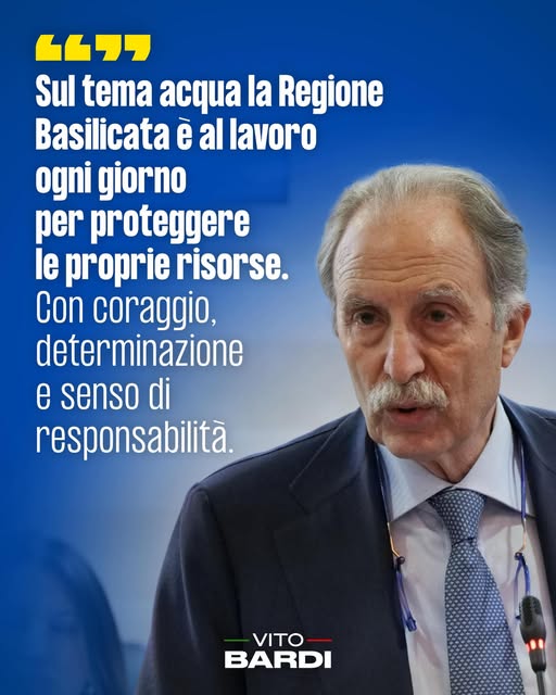 La #Basilicata agisce, non subisce. L’ho detto chiaramente in <a href="/CRBasilicata/">CR Basilicata</a> presentando un quadro chiaro e trasparente della situazione idrica regionale e degli interventi in atto. Una strategia fondata su prevenzione, intervento e resilienza. L’acqua è vita, è il nostro futuro.