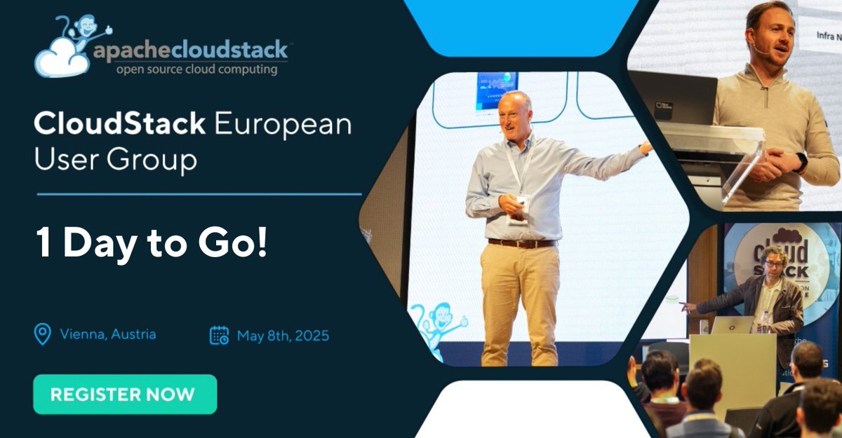 Just one day until #CSEUG2025! The #CloudStack community is getting ready for a day of insights &amp; collaboration.

Although sessions won’t be live-streamed, recordings will be published on YouTube shortly after.

Subscribe now and turn on notifications!

👉 tinyurl.com/muv95cey