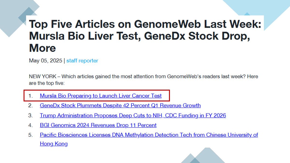 Last week our FDA Breakthrough Device Designation announcement was the most-read article on <a href="/GenomeWeb/">GenomeWeb</a>  and <a href="/360DxNews/">360Dx</a>  – two of the most respected publications in the genomics and diagnostics space.

This recognition reflects the growing momentum around our mission to change the