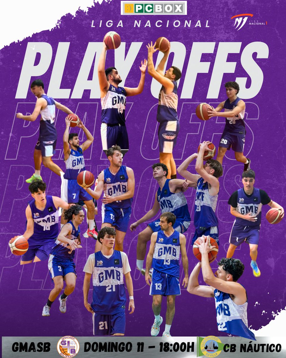 Granada + Baloncesto (@gmasb_) on Twitter photo ✅Tras un balance de 22-4 Nuestro Nacional masculino disputará este Domingo los playoff de ascenso a #3FEB contra <a href="/CNauticoSevilla/">Club Náutico Sevilla</a>
🏠Jugamos en casa y necesitamos todo vuestro apoyo. No dudes en venir y arropar a tus jugadores!! 💪
📅 Domingo 11 - 18:00H
📍Inacua GMASB
💜🧡 ✅Tras un balance de 22-4 Nuestro Nacional masculino disputará este Domingo los playoff de ascenso a #3FEB contra <a href="/CNauticoSevilla/">Club Náutico Sevilla</a>
🏠Jugamos en casa y necesitamos todo vuestro apoyo. No dudes en venir y arropar a tus jugadores!! 💪
📅 Domingo 11 - 18:00H
📍Inacua GMASB
💜🧡