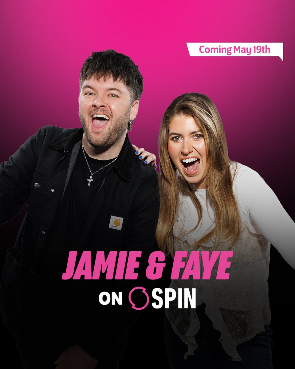 🤩 NEW SHOW ALERT 🤩

We are thrilled to announce that Faye Shortt is joining our line-up alongside Jamie Maguire, bringing fresh chemistry, big laughs, and that signature SPIN energy weeknights from 7pm📻

Catch Jamie and Faye on SPIN from Monday May 19th on SPIN!