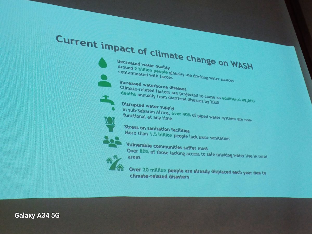 Water, Sanitation &amp; Hygiene WASH #HumanitarianHealthResearchForum #ClimateChange results in: decreased water quality; Increases water born diseases; disrupted water supply; vulnerable communities suffer more; over 20M people displaced <a href="/aphrc/">APHRC</a> <a href="/Elrha/">Elrha</a> #ClimateCrisis