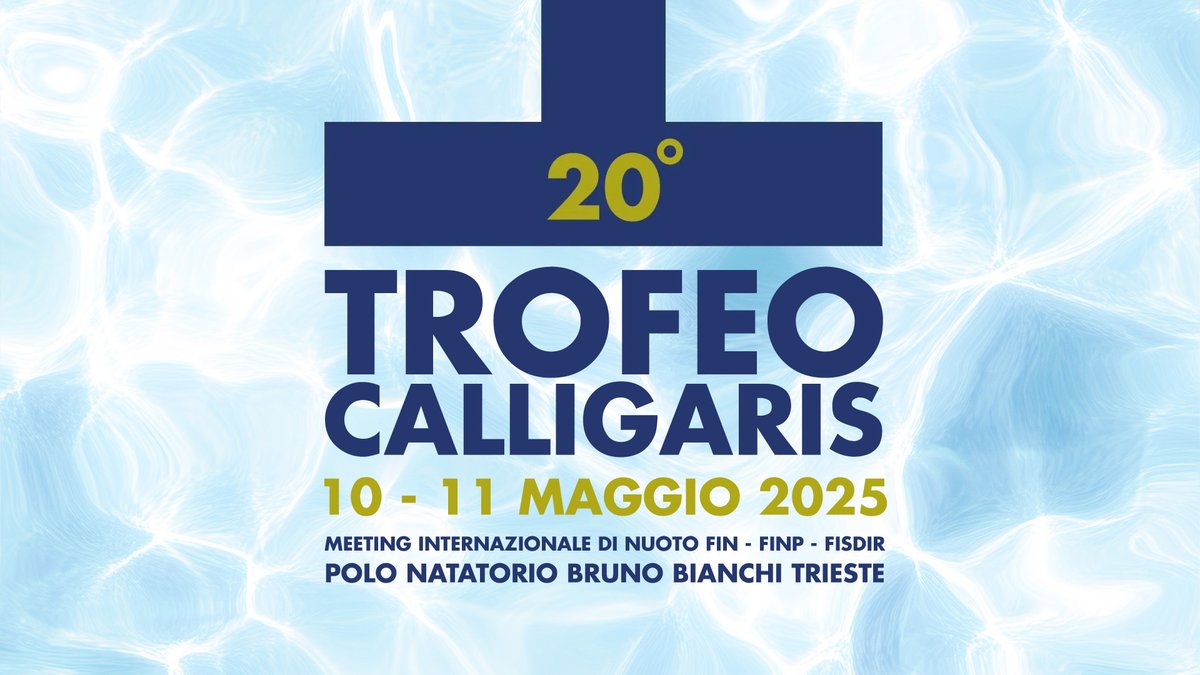 🏆 Trofeo Calligaris 2025
📅 10-11 Maggio 
📌 #Trieste
🔗 Programma, risultati, streaming:
natatoria.com/nuoto_schedama…

⚙️ Organizzatore: <a href="/TriestinaNuoto/">ADUS Triestina Nuoto</a> 
⏱ Timing: FICR Trieste
✍️ Giuria: <a href="/GugFvg/">GUG - Fvg</a> 
📺 Streaming: <a href="/siteland_it/">Siteland</a> 

<a href="/TRIESTE_news/">TRIESTE.news</a> <a href="/ComunediTrieste/">Comune di Trieste</a> <a href="/triesteprima/">TRIESTEPRIMA</a>