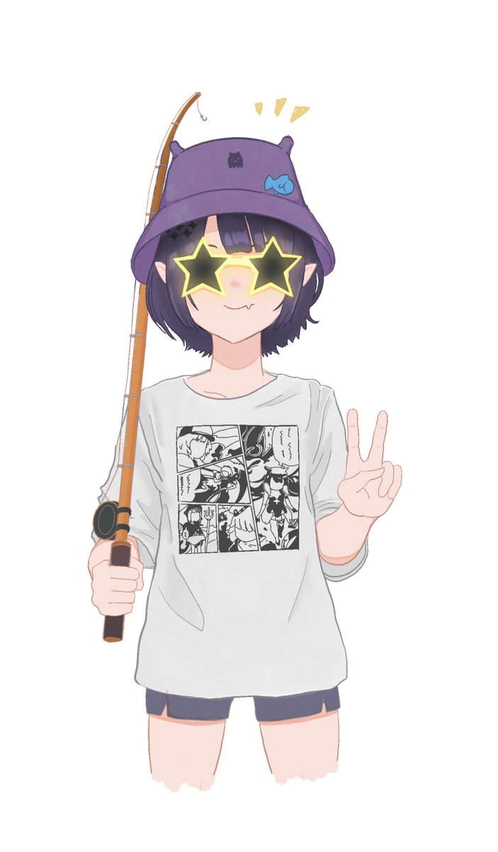 yumolana's tweet image. continuing doodles from the holo fishing event few days ago #inART #いなーと