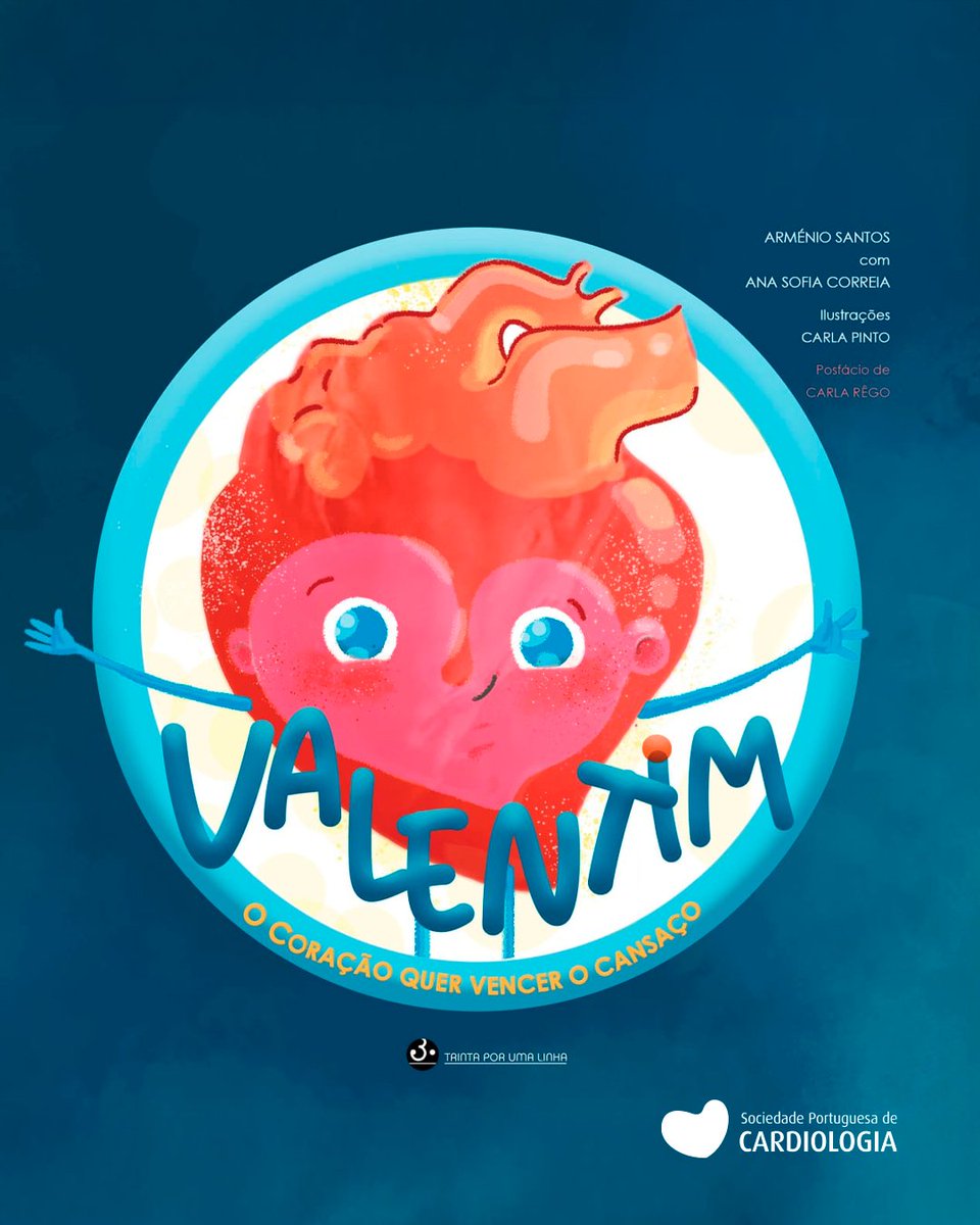A Sociedade Portuguesa de Cardiologia (SPC) convida‑o para o lançamento de “Valentim — O Coração que Quer Vencer o Cansaço”, o primeiro livro infantil em Portugal sobre insuficiência cardíaca, idealizado pela Dr.ª Ana Sofia Correia.
Integrado na Missão Cuidar do Coração, o livro