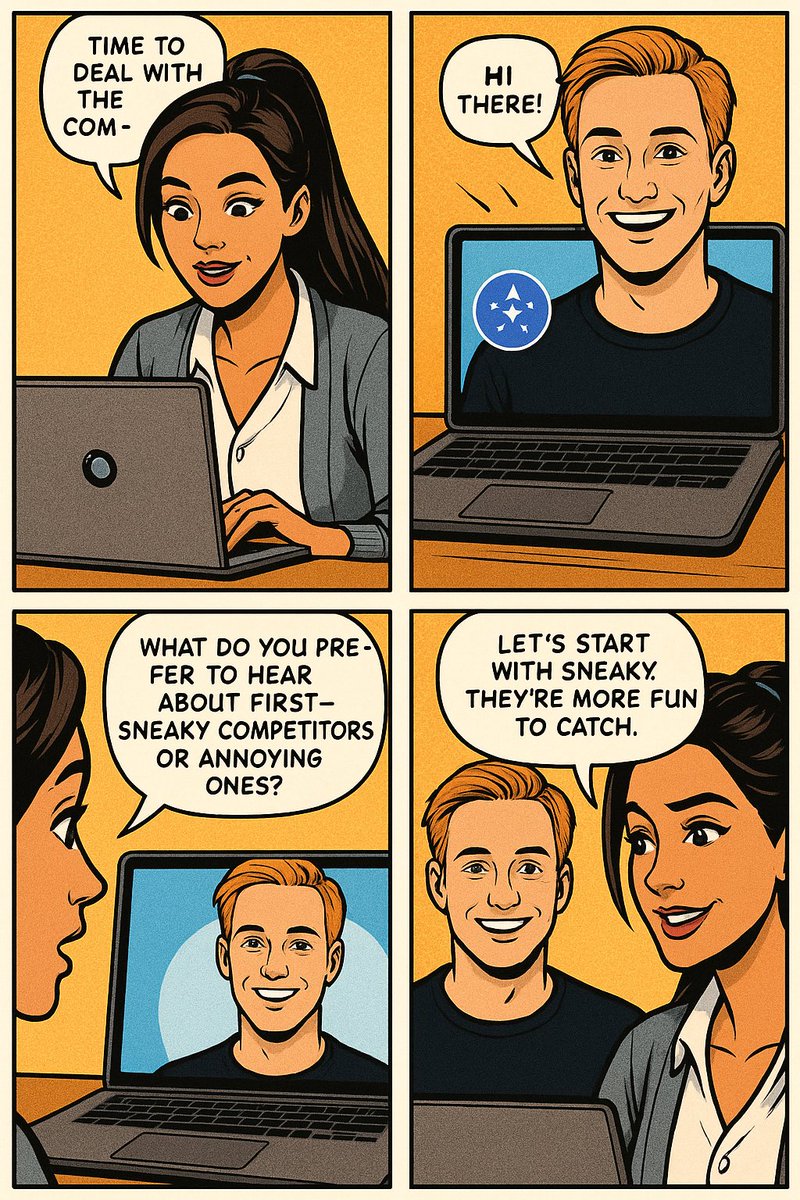 Sneaky newcomers or persistent big players? 👀
Either way, Nash is on the case. 🕵️‍♂️
Let him do the digging, so you can focus on the strategy.
#CompetitiveIntel #AIagents #Entrapeer