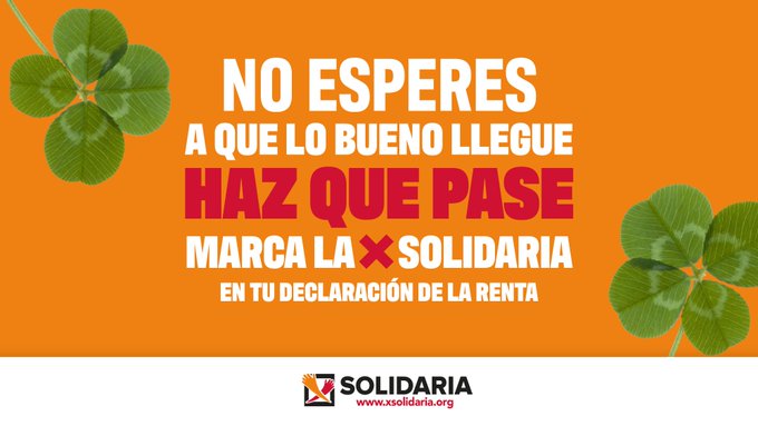Unión de Asociaciones Familiares (@unafamilias) on Twitter photo ¿Eres de las que piden un deseo a las 11:11 o echando una moneda a la fuente? Pues este año si quieres que lo bueno llegue #HazQuePase marcando la #xsolidaria en tu renta. Lee el #ArtículoDeOpinión sobre la #XSolidaria firmado por <a href="/YolandaBesteiro/">Yolanda Besteiro</a>
👇 xsolidaria.org/prensa.php ¿Eres de las que piden un deseo a las 11:11 o echando una moneda a la fuente? Pues este año si quieres que lo bueno llegue #HazQuePase marcando la #xsolidaria en tu renta. Lee el #ArtículoDeOpinión sobre la #XSolidaria firmado por <a href="/YolandaBesteiro/">Yolanda Besteiro</a>
👇 xsolidaria.org/prensa.php