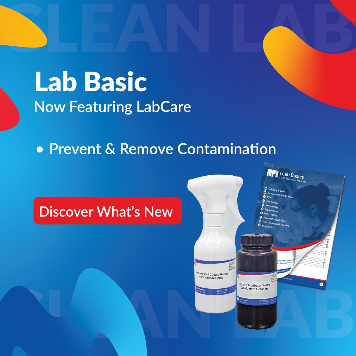 🧪 New in the Lab Basic Brochure! #LabCare disinfection tools help keep your lab #contamination-free — every day.
✔ Antibacterial action
✔ For multiple applications
✔ Long-lasting — up to 10 days
📘 Take a look at what’s new! zurl.co/ZjQ6V 
 #MPBioEssentials