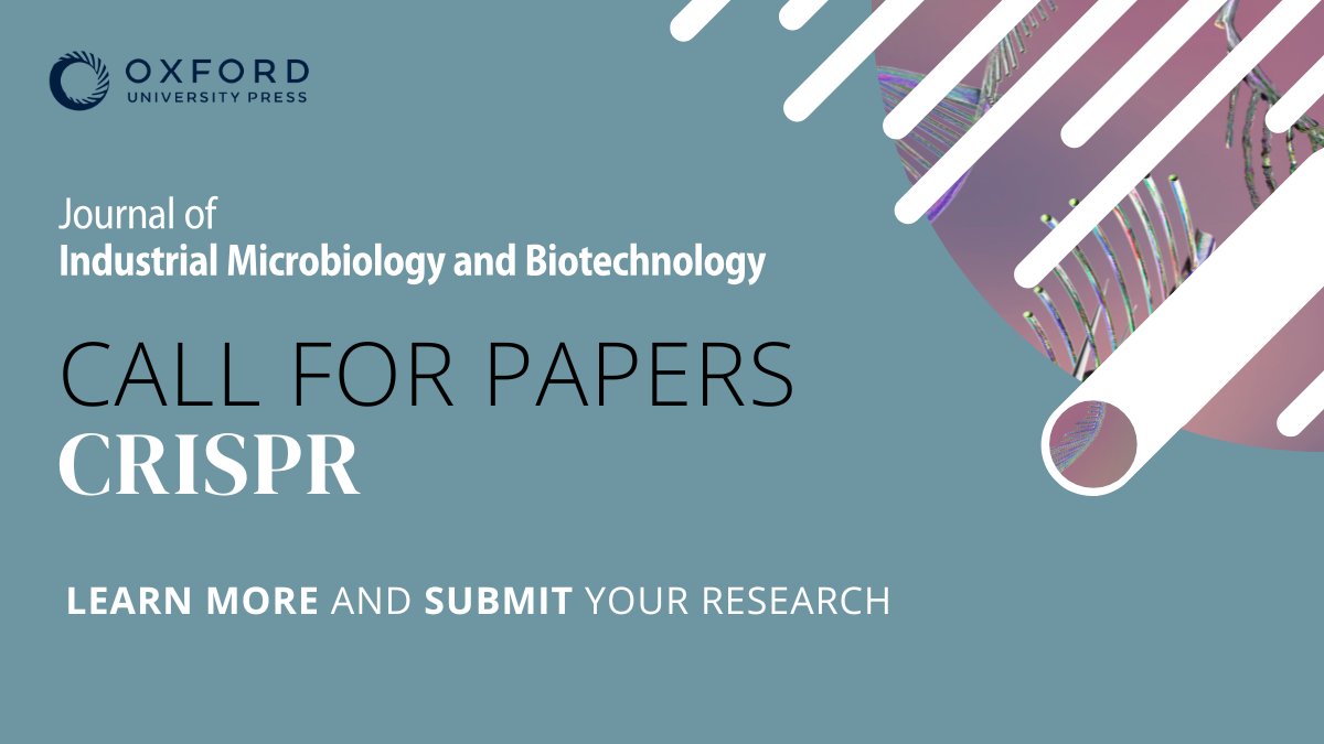 Are you looking for the right home for your #CRISPR research? The Journal of Industrial Microbiology and Biotechnology <a href="/SIMB_Microbio/">SIMB</a> wants to hear from you!
 
Submit your paper today: oxford.ly/42NG7l2