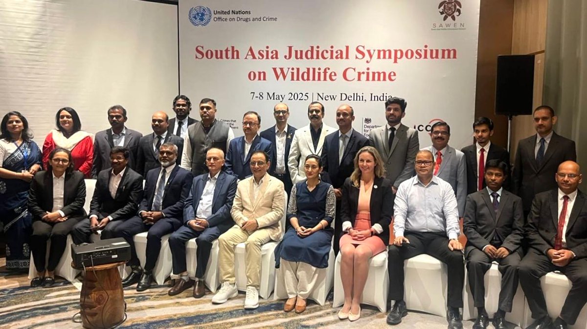 SAWENsec's tweet image. The South Asia Judicial Symposium on Wildlife Crime is taking place from 7–8 May 2025 in New Delhi, India. The program is being co-organized by SAWEN and the United Nations Office on Drugs and Crime (UNODC).