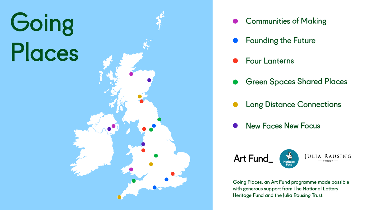 Art Fund (@artfund) on Twitter photo We’re launching Going Places, a £5.36m programme bringing 40 community-driven exhibitions to life across 20 UK museums! 🎨💥
The largest collab of its kind, thanks to support from <a href="/HeritageFundUK/">The National Lottery Heritage Fund</a> + <a href="/JuliaRTrust/">Julia Rausing Trust</a>
Read more: bit.ly/3Snj8IQ We’re launching Going Places, a £5.36m programme bringing 40 community-driven exhibitions to life across 20 UK museums! 🎨💥
The largest collab of its kind, thanks to support from <a href="/HeritageFundUK/">The National Lottery Heritage Fund</a> + <a href="/JuliaRTrust/">Julia Rausing Trust</a>
Read more: bit.ly/3Snj8IQ