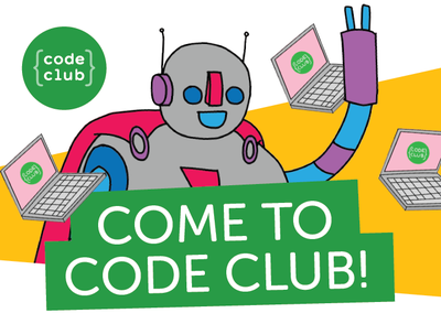 📢 Code Club returns on Sunday 11th May and we're looking for aspiring coders aged 8 - 12! 
Learn how to make games &amp; animations using Scratch, then try out fun coding games like Turing Tumble, Spintronics and Robot Repair 🕹️🤖

Sign up here: tinyurl.com/4ypu86ue