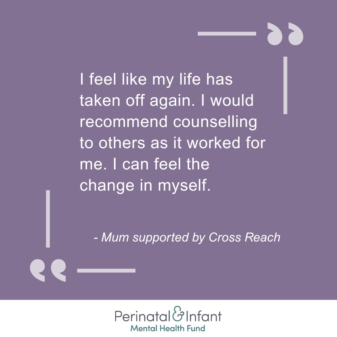 Perinatal and Infant Mental Health Fund (@pimhfund) on Twitter photo This #MaternalMentalHealthAwarenessWeek we are spotlighting the impact that third sector services have.
A mum, supported by <a href="/CrossReach/">CrossReach</a>, shared the life-changing impact that counselling had for them.
Read more in our latest report 👉inspiringscotland.org.uk/wp-content/upl…
#MaternalMHMatters This #MaternalMentalHealthAwarenessWeek we are spotlighting the impact that third sector services have.
A mum, supported by <a href="/CrossReach/">CrossReach</a>, shared the life-changing impact that counselling had for them.
Read more in our latest report 👉inspiringscotland.org.uk/wp-content/upl…
#MaternalMHMatters