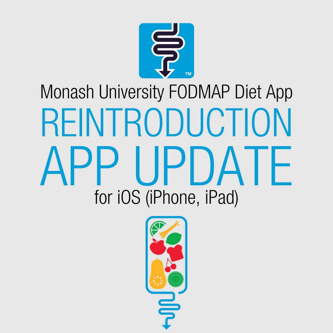 MonashFODMAP's tweet image. A new software update has been made available in the Apple App Store to reflect new changes in the iOS app 📲
We have put together a blog that explains the changes: monashfodmap.com/blog/reintrodu…
Android users - your updates will come soon, sit tight for now!
