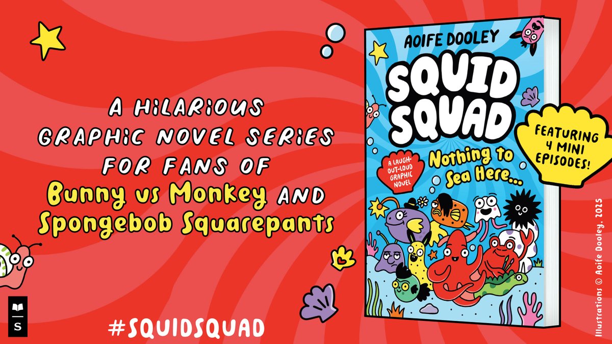 Scholastic UK (@scholasticuk) on Twitter photo Meet the SQUID SQUAD! The hilarious new graphic novel by <a href="/Aoife_Dooley/">Aoife Dooley</a> is out today ⭐🌊🐙
Join naughty best friends Ollie the vampire squid and Zing the toxin-squirting sea bunny as they cause chaos in the deep sea with the rest of their undersea crew! Meet the SQUID SQUAD! The hilarious new graphic novel by <a href="/Aoife_Dooley/">Aoife Dooley</a> is out today ⭐🌊🐙
Join naughty best friends Ollie the vampire squid and Zing the toxin-squirting sea bunny as they cause chaos in the deep sea with the rest of their undersea crew!