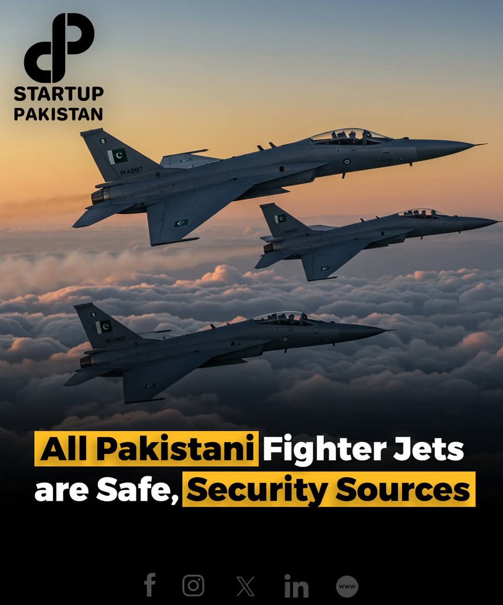 fasiihakhan's tweet photo. All Pakistani Fighter Jets are Safe, Security Sources

#Pakistan #Jets #Security #PakistanZindabad #PakistanArmy #PakistanismyRedLine #PakistanAirForce https://t.co/x3YYcvgoff