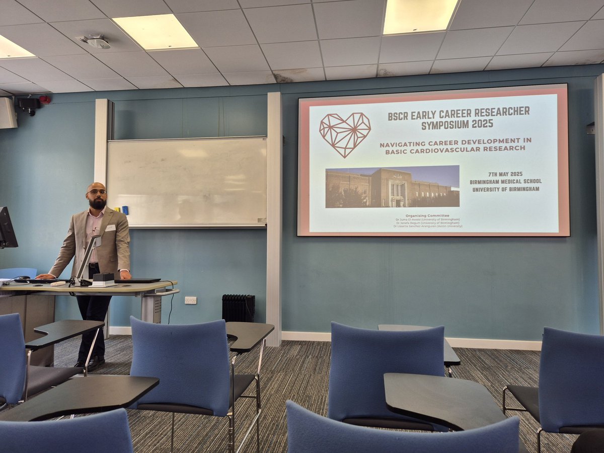 British Society for Cardiovascular Research (@bscresearch) on Twitter photo And we're off! Today it's our annual BSCR ECR symposium, this year at <a href="/unibirmingham/">Uni of Birmingham</a> Organised by Drs Juma El-Awaisi, Lisette Sanchez-Aranguren, & Jenefa Begum And we're off! Today it's our annual BSCR ECR symposium, this year at <a href="/unibirmingham/">Uni of Birmingham</a> Organised by Drs Juma El-Awaisi, Lisette Sanchez-Aranguren, & Jenefa Begum