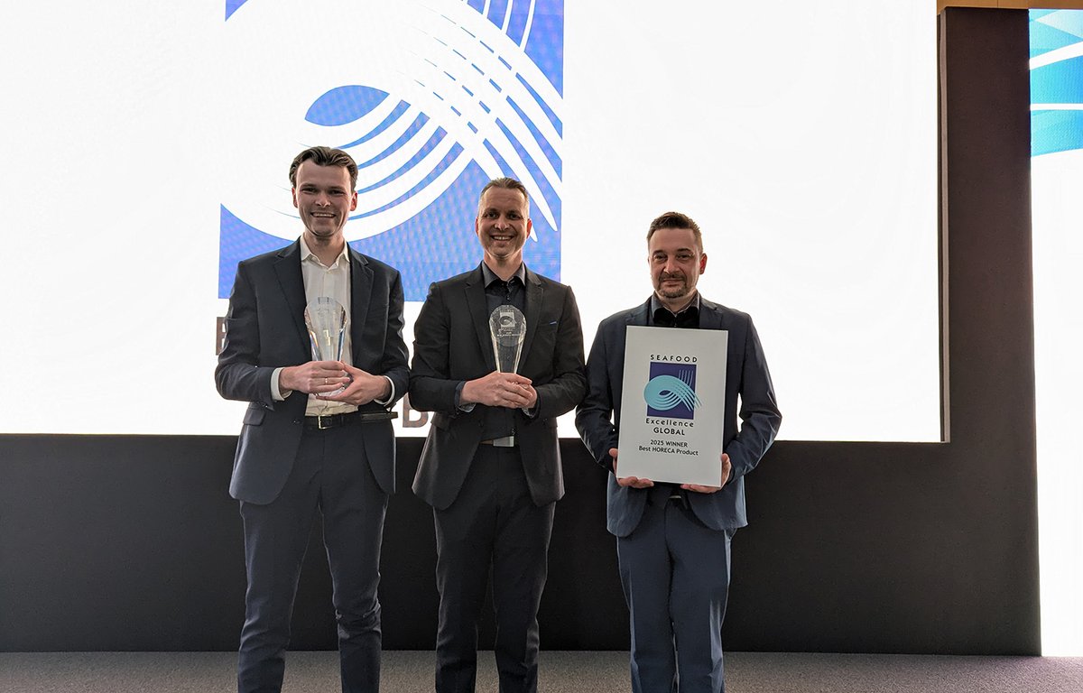 Congratulations to Vičiūnai and Kalaneuvos Oy, who have been awarded with the top honors at the 2025 Seafood Excellence awards 🏆 at #SEG25!

Not onsite with us? Read the full story here: bit.ly/4k7K8bh

#seafoodsource #seafoodindustry #seafoodnews #seafood