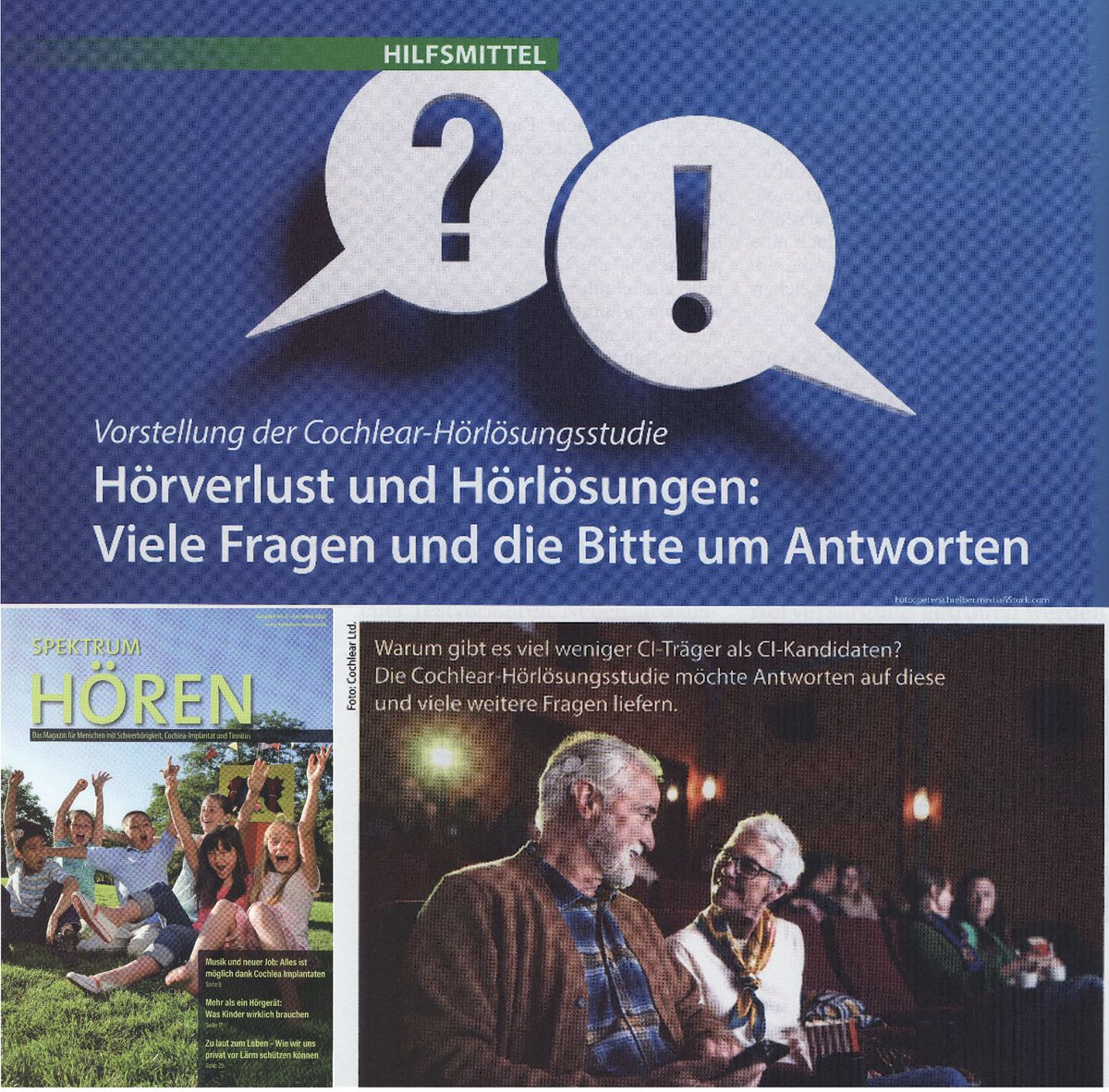Schaarschmidts's tweet image. „Wenn Hörgeräte keine ausreichende Hilfe bieten…“ – mein Artikel zur @CochlearDe Hörlösungsstudie ist in der aktuellen Ausgabe der „Spektrum Hören“ erschienen - inkl. Einladung zur Teilnahme an der Studie – auch für HNO-Ärzte und Hörakustiker

presse-de.cochlear.com/pressreleases/…