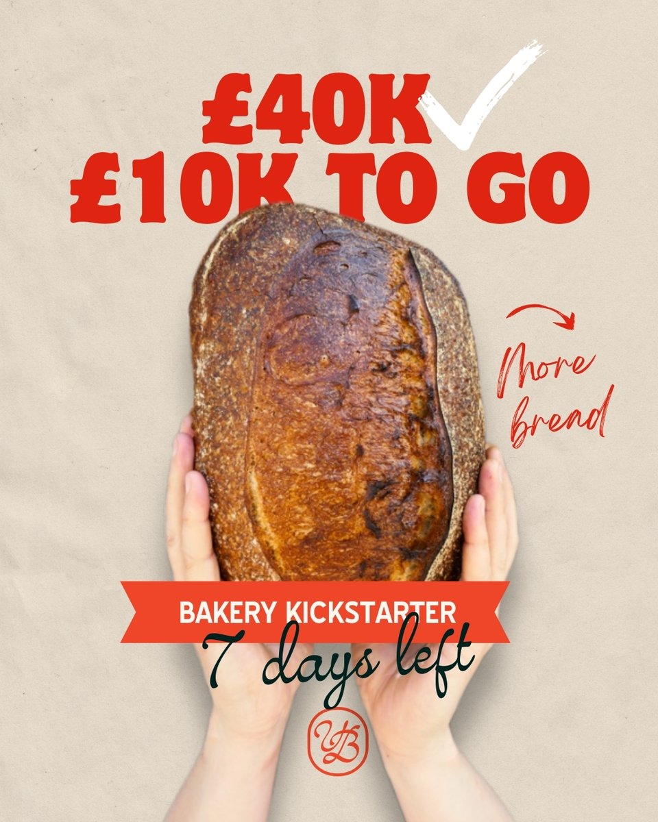 Elite Bistros (@elite_bistros) on Twitter photo 📢 <a href="/ushersbakehouse/">Ushers Bakehouse</a> Kickstarter update!
We've got 10k left to go.
Which equates to...
833 tote bags or
200 at-home pie boxes or
100 dinner for 2 vouchers or
50 bread for a year or
4 private dinner parties
😵💫
🔗 kickstarter.com/projects/elite… 📢 <a href="/ushersbakehouse/">Ushers Bakehouse</a> Kickstarter update!
We've got 10k left to go.
Which equates to...
833 tote bags or
200 at-home pie boxes or
100 dinner for 2 vouchers or
50 bread for a year or
4 private dinner parties
😵💫
🔗 kickstarter.com/projects/elite…