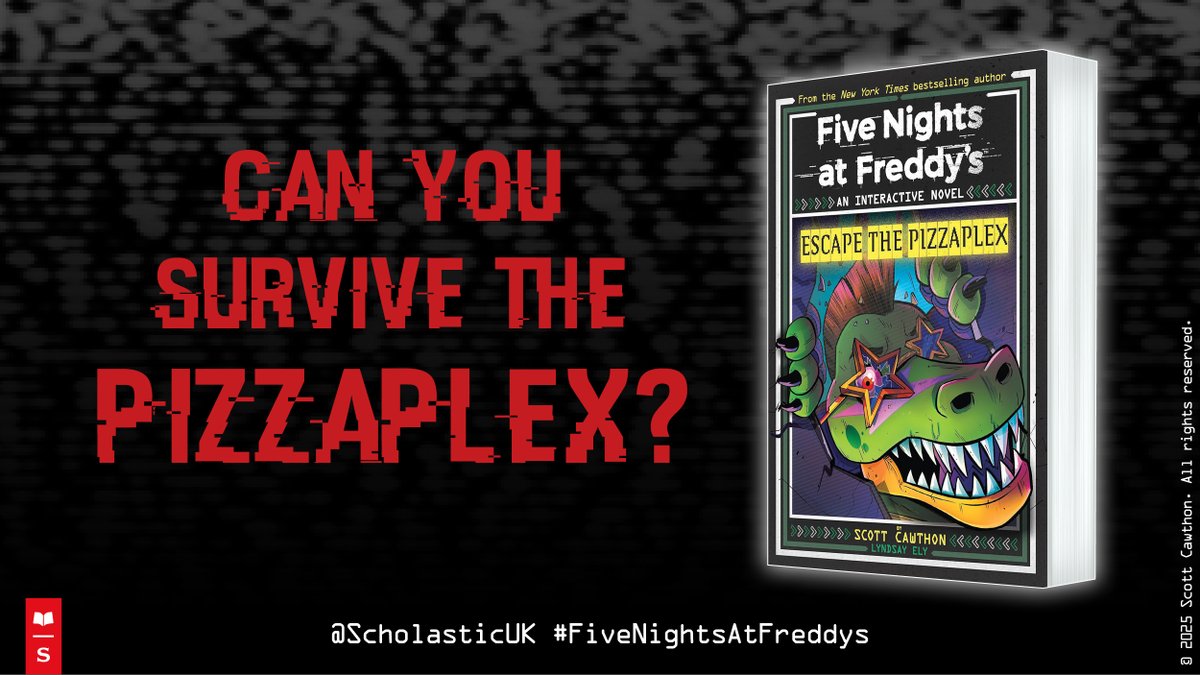 You are Cassie, a young girl trapped inside Freddy Fazbear’s Mega Pizzaplex and you’ve got to do whatever you can to make it out alive. Can you escape? Or will it be game over before dawn?

Enter the horrifying world of #FiveNightsAtFreddys in this all-new interactive novel!