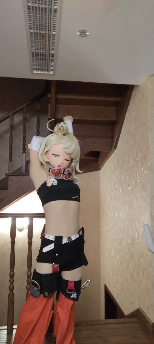 Tme_librian's tweet image. 懒趴趴x想要娃娃来服侍我）
#kigurumi 
#ZenlessZoneZero
#着ぐるみ