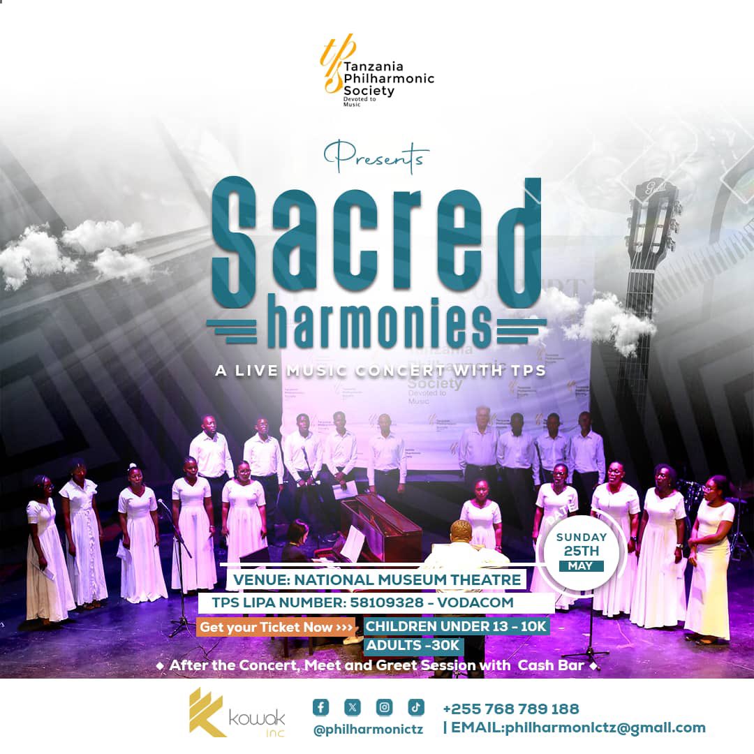 PhilharmonicTz's tweet photo. Grab your tickets now via the Nilipe App (Link in bio) or use the Lipa Number indicated on the poster.

For more information:

📞 Call: 0768 789 188
📧 Email: philharmonictz@gmail.com

Let the harmonies uplift your spirit, we can’t wait to see you there! https://t.co/plzJVjcLtw