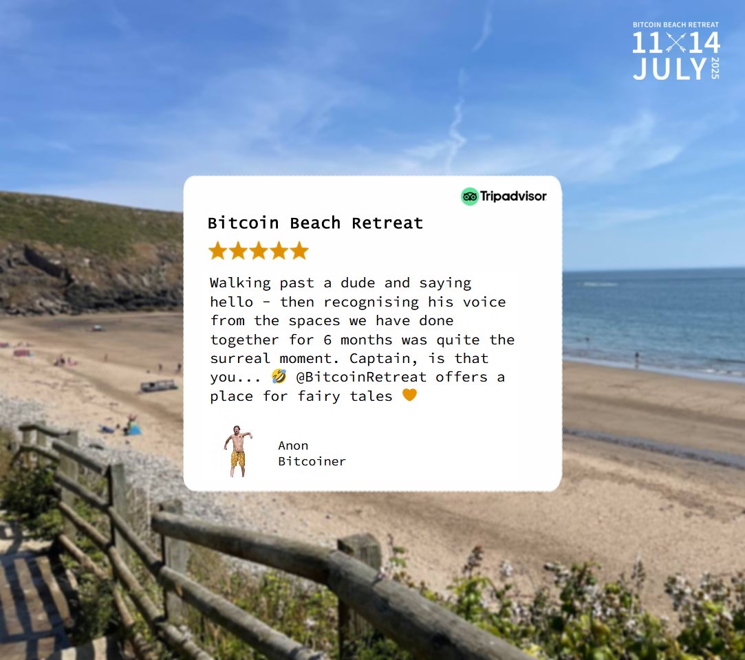True story, who will you meet at the Bitcoin Beach Retreat? 🤔