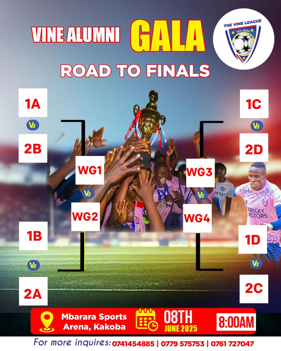 VINE_HS_ALUMNI's tweet image. OFFICIAL: 
Ladies and gentlemen, we present the final draws, fixtures, and bracket for the Vine Alumni Gala happening on 8th/06/2025, at Mbarara Sports Arena, Kakoba. 

We cordially invite all participants and supporters to join this exciting event.❤️