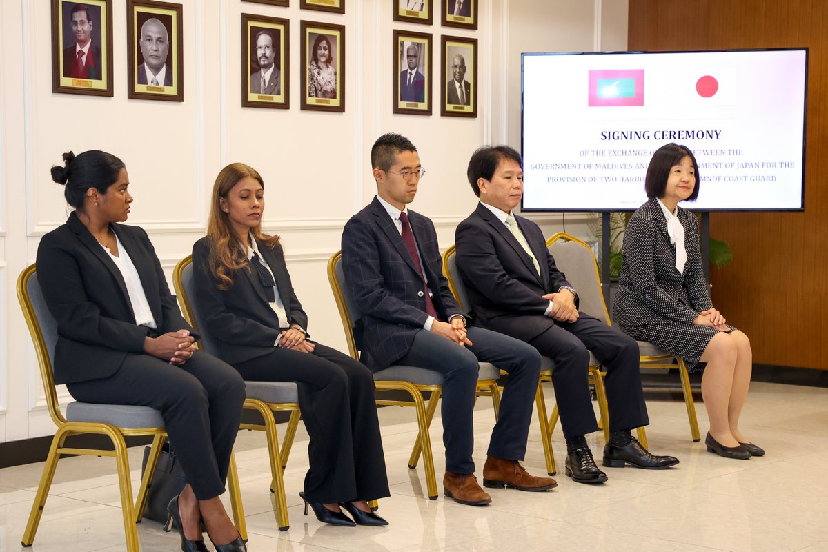 Maldives and Japan Sign Exchange of Notes for the Provision of two Harbour Crafts to MNDF Coast Guard

📃 Press Release | t.ly/yxgKI