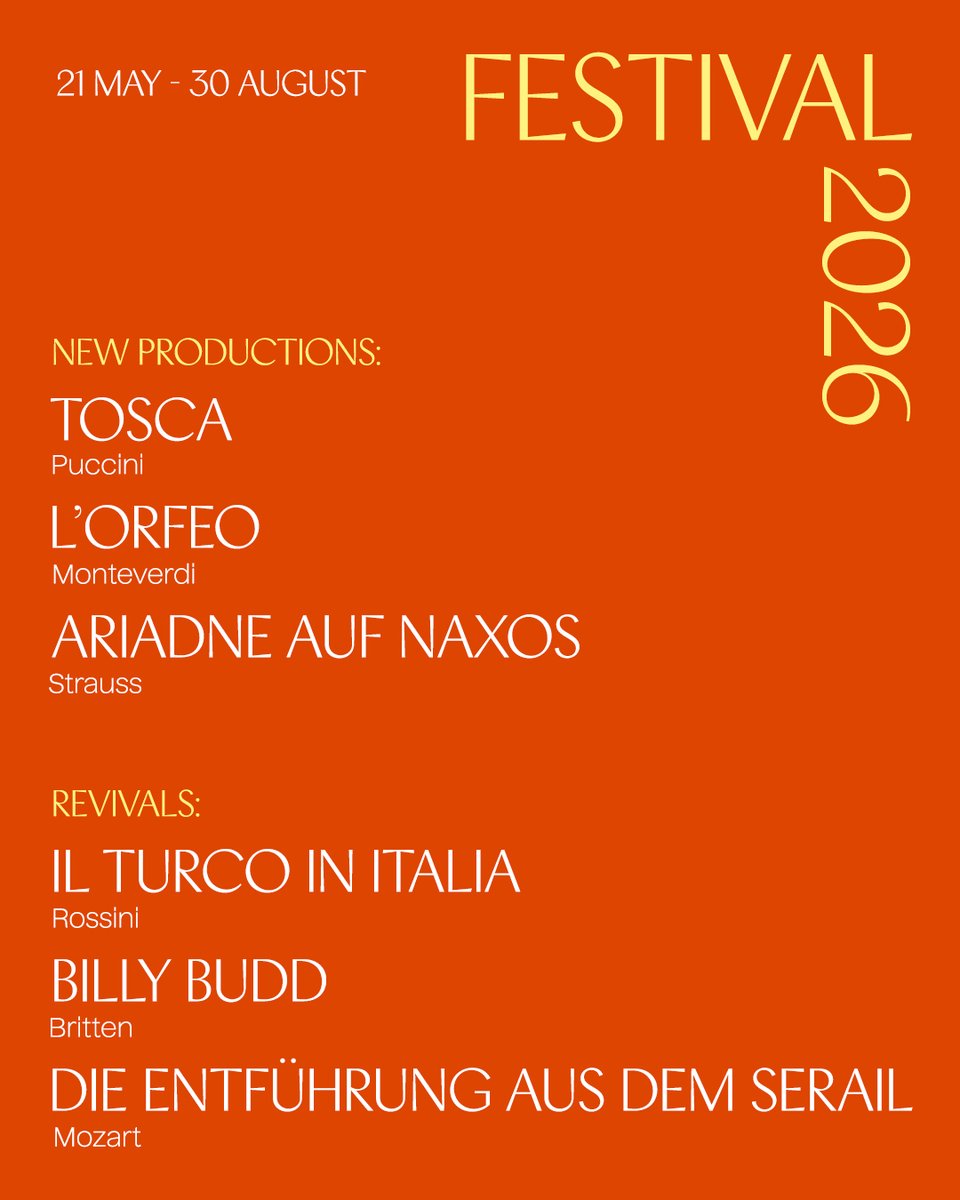 We are very pleased to announce Festival 2026, including three brand new productions!

Click the link in our bio to find out more.