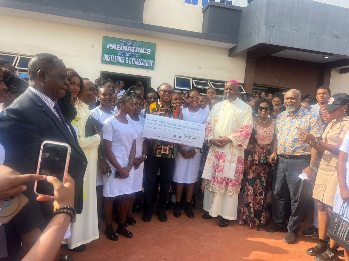 PeterObi's tweet photo. Education and Healthcare: Pathways to National Transformation 

Yesterday, I had the privilege of visiting two impactful institutions in Enugu State, reaffirming my commitment to strengthening education and healthcare—two foundational pillars of sustainable national development.

My first stop was the Godfrey Okoye University School of Nursing, where I engaged with the management, staff, and students. I was deeply impressed by their dedication to training competent healthcare professionals. I commend the proprietor of the University, the Catholic Bishop of Enugu, His Lordship Callistus Onaga, and the Vice Chancellor for their efforts in contributing to critical areas of development like Education and healthcare.
In support of their mission to enhance the health sector through quality education, I made a donation of ₦20 million to the institution.

I then visited Amafor Ihu-Okpara Community in Nkanu East Local Government Area, where the Anglican Bishop of Enugu, Bishop Sam Ike (Prof..), is spearheading the construction of a Community Health Centre. This initiative, aimed at expanding access to quality healthcare in rural communities, is a shining example of faith-based contribution to national development. I was honoured to support this commendable effort with an additional ₦20 million donation.

These contributions—₦40 million in total—reflect my unwavering belief that investing in education and healthcare is the most strategic choice any society can make. By empowering our youth through knowledge and safeguarding the health of our people, we build the foundation for a stronger, more equitable, and prosperous Nigeria.

Let us, each in our own way, continue to invest in the future of our nation.

A new Nigeria is possible.

-PO