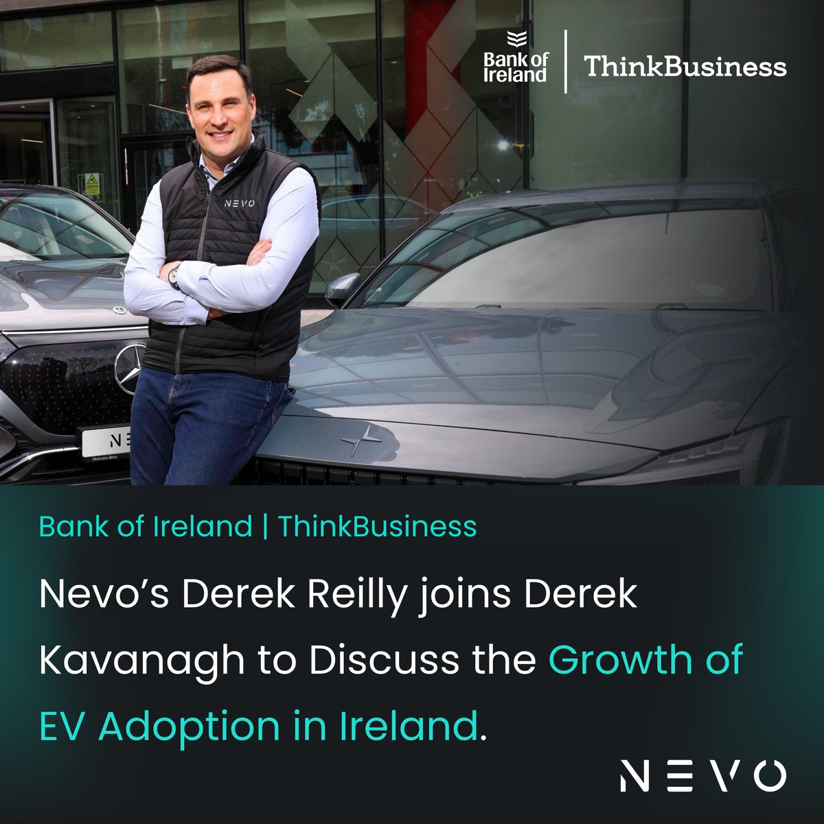 Tune in to the latest ThinkBusiness podcast, where <a href="/derekreilly/">Derek Reilly</a> joins Bank of Ireland's Derek Kavanagh to discuss how Nevo and Bank of Ireland are helping drivers make the switch to electric with confidence.

Listen here: thinkbusiness.ie/articles/nevo-…

#podcast <a href="/thinkbusinessie/">ThinkBusiness.ie</a>