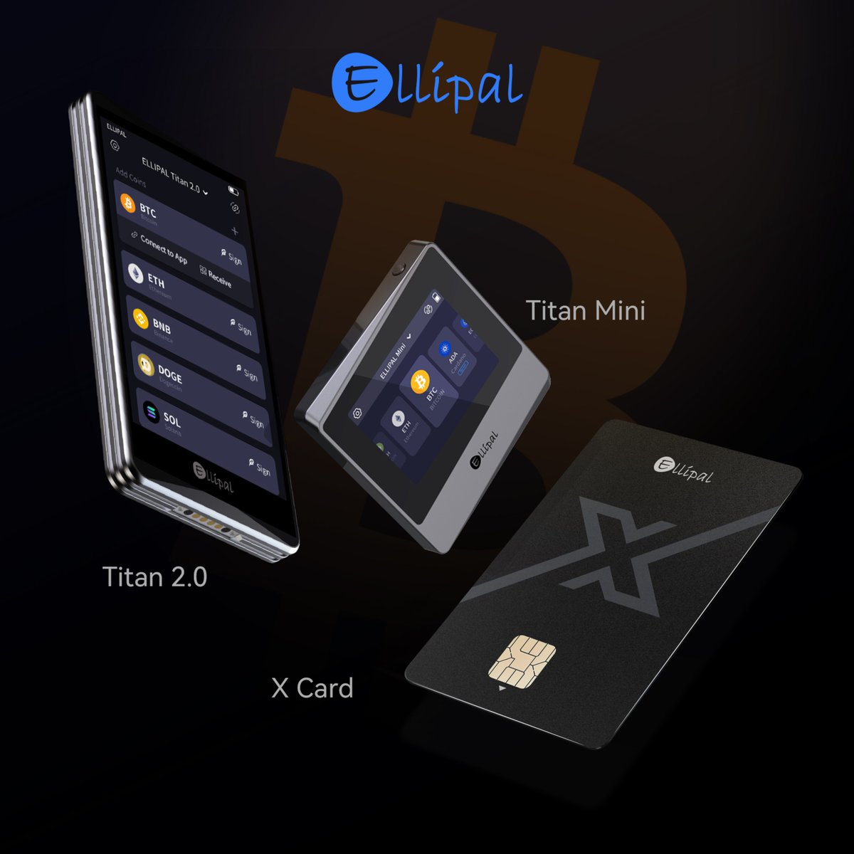 🔥 Cold storage, zero compromise. Titan 2.0, Titan Mini, X Card—security  your way. 🔐 #ELLIPAL #ColdWallet #Bitcoins
