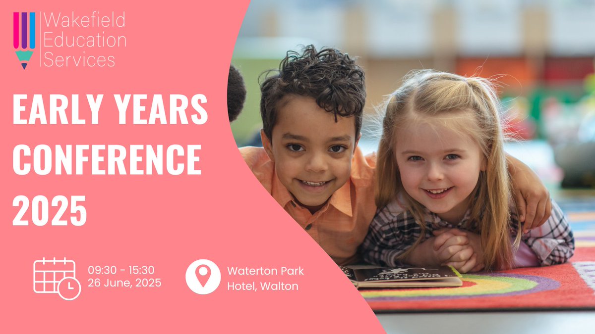 Wakefield Education Services (@wakefield_es) on Twitter photo ✨LIMITED PLACES AVAILABLE at our Early Years Conference 2025!✨
This conference will have:
đź§© An opening address from <a href="/kymscott5/">Kym Scott #PressPlay</a>
đź§© Sessions related to early reading
đź§© Networking opportunities
Places are filling fast! 👇
educationservices.wakefield.gov.uk/T237131
#EYConference2025 ✨LIMITED PLACES AVAILABLE at our Early Years Conference 2025!✨
This conference will have:
đź§© An opening address from <a href="/kymscott5/">Kym Scott #PressPlay</a>
đź§© Sessions related to early reading
đź§© Networking opportunities
Places are filling fast! 👇
educationservices.wakefield.gov.uk/T237131
#EYConference2025