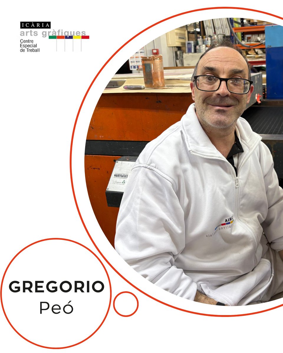 A Icaria Gráficas, les persones són el motor de cada projecte! 🧡 

Aquest mes, el protagonista és en Gregorio, amb 24 anys al nostre costat! Compromès, sempre amb ganes d'aprendre i ajudar. Gràcies per ser una peça clau de l’equip! 💪🏼✨