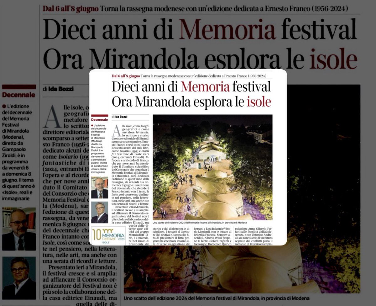 Ex Libris (@ex_libris_com) on Twitter photo Dalla #rassegnastampa del <a href="/memoriafest/">memoriafestival</a> la presentazione di <a href="/idaBozzi/">ida bozzi</a> oggi sul <a href="/Corriere/">Corriere della Sera</a>. 🗞️ Da leggere! Dalla #rassegnastampa del <a href="/memoriafest/">memoriafestival</a> la presentazione di <a href="/idaBozzi/">ida bozzi</a> oggi sul <a href="/Corriere/">Corriere della Sera</a>. 🗞️ Da leggere!