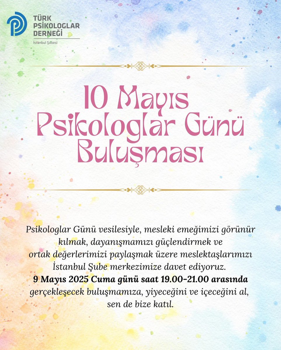 Şube Başkanımız Hale Bolak Boratav ve Genel Başkanımız Gökhan Malkoç’un da aramızda olacağı bu anlamlı akşamda, birlikte olmak, deneyimlerimizi paylaşmak ve mesleki birliğimizi pekiştirmek için sizleri bekliyoruz.