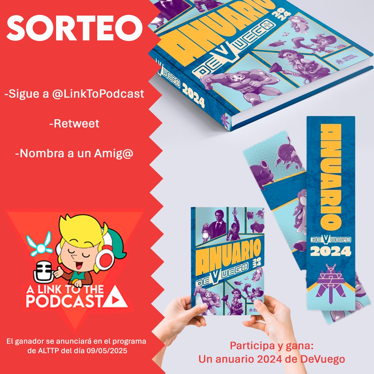 ๐ ๐๐๐๐ ๐๐ ๐๐๐ ๐๐๐๐๐๐๐ (@linktopodcast) on Twitter photo ๐ยกSORTEO!๐
Aprovechando que se presenta el Anuario de <a href="/DeVuego/">DeVuego</a> de <a href="/HeroesdePapelES/">Hรฉroes de Papel ๐๐พ</a> en el <a href="/OXOMuseoMadrid/">OXO Museo del Videojuego Madrid</a>, vamos a sortear este libro imprescindible para los amantes del videojuego espaรฑol.
Sigue las instrucciones.โ๏ธ
El ganador se anunciarรก en el prรณximo programa.
ยกSUERTE!โค๏ธ๐๐ซ ๐ยกSORTEO!๐
Aprovechando que se presenta el Anuario de <a href="/DeVuego/">DeVuego</a> de <a href="/HeroesdePapelES/">Hรฉroes de Papel ๐๐พ</a> en el <a href="/OXOMuseoMadrid/">OXO Museo del Videojuego Madrid</a>, vamos a sortear este libro imprescindible para los amantes del videojuego espaรฑol.
Sigue las instrucciones.โ๏ธ
El ganador se anunciarรก en el prรณximo programa.
ยกSUERTE!โค๏ธ๐๐ซ