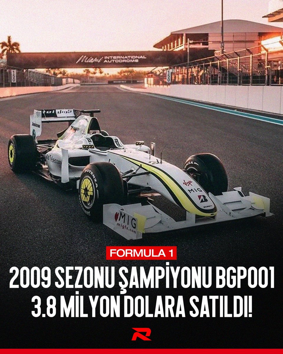 2009 ŞAMPİYONU AÇIK ARTIRMADA SATILDI!

Jenson Button'ın 2009 sezonunda şampiyon olduğu efsane çift difüzörlü otomobili Brawn GP BGP001 otomobili yalnızca üç şasi olarak üretilmişti.

Üretilen ilk şasi geçtiğimiz hafta Miami Grand Prix'i haftasonunda açık artırma ile 3.8 milyon