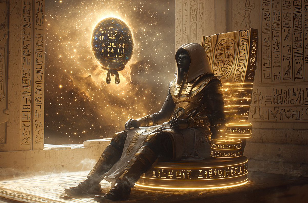 Synth_Cyborg's tweet image. He waits in silence as galaxies pass—judging not time, but worth.

#StellarPharaoh #GoldenDynasty #CosmicJudgment #SpaceArt