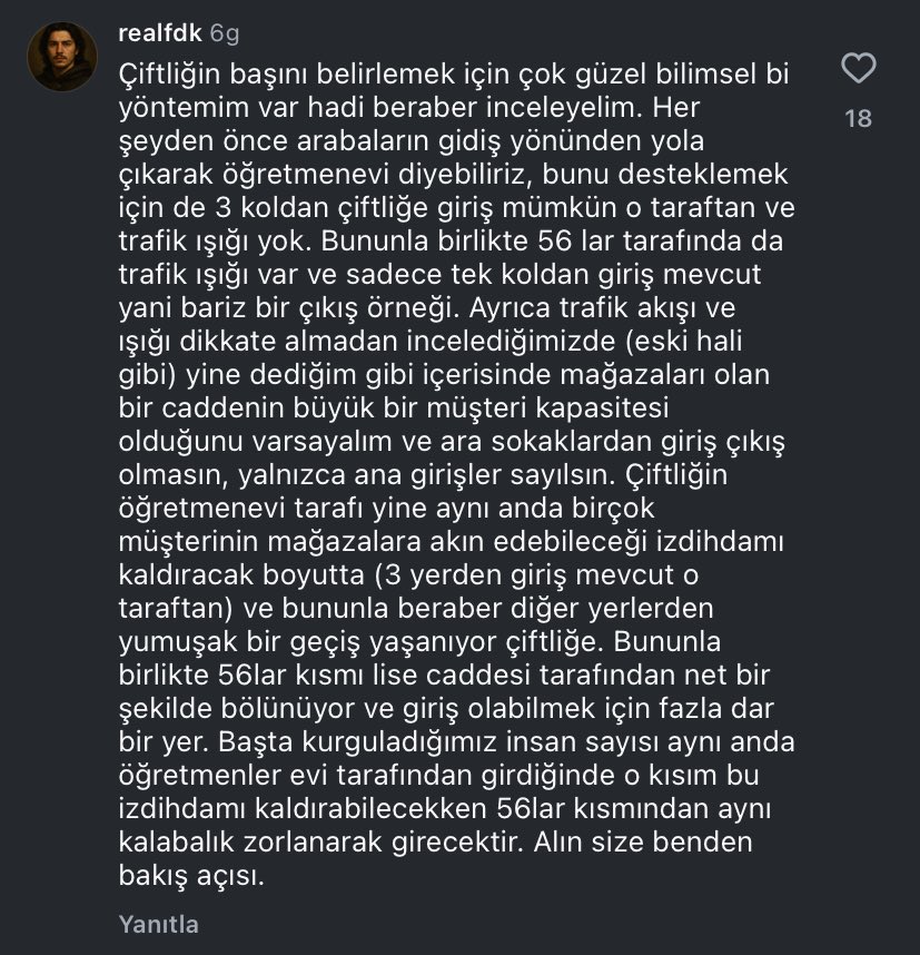 çiftlik caddesi’nin girişine dair tamamen bilimsel bir yaklaşım