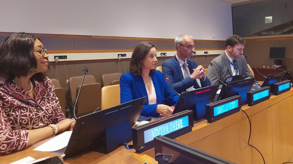 #NPT #PrepCom At the 🇫🇷 side event on global support for the fight against #cancer, we reaffirmed our commitment to strengthening access to radiotherapy &amp; nuclear medicine through 🌍 cooperation &amp; local capacity building. Together with the IAEA, we're bridging global health gap !
