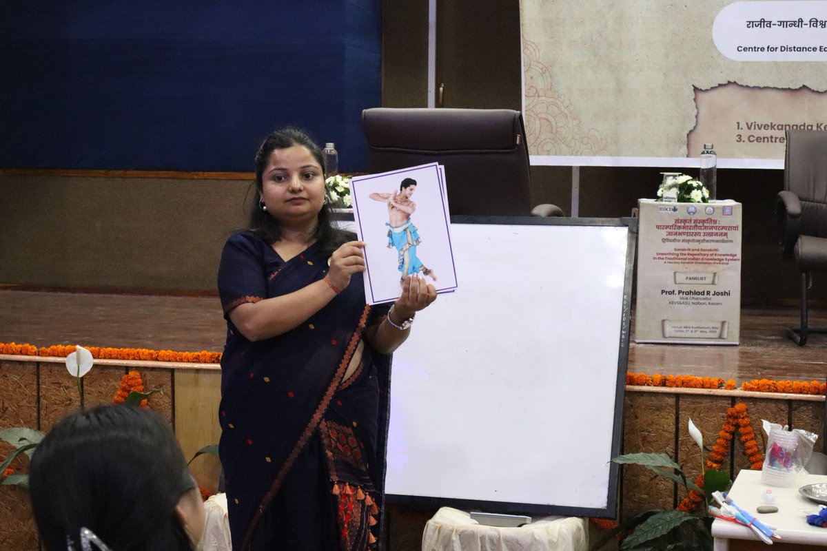 RGU1984's tweet image. Sanskrit comes alive at RGU!
As part of the 2-day workshop ‘Sanskrit &amp;amp; Sanskriti&apos; students from VKCTE, Nirjuli and RGU engage in fun Sanskrit activities—learning the language through joy, play, and interaction!

#Sanskrit #IndianKnowledgeSystem #SanskritWorkshop