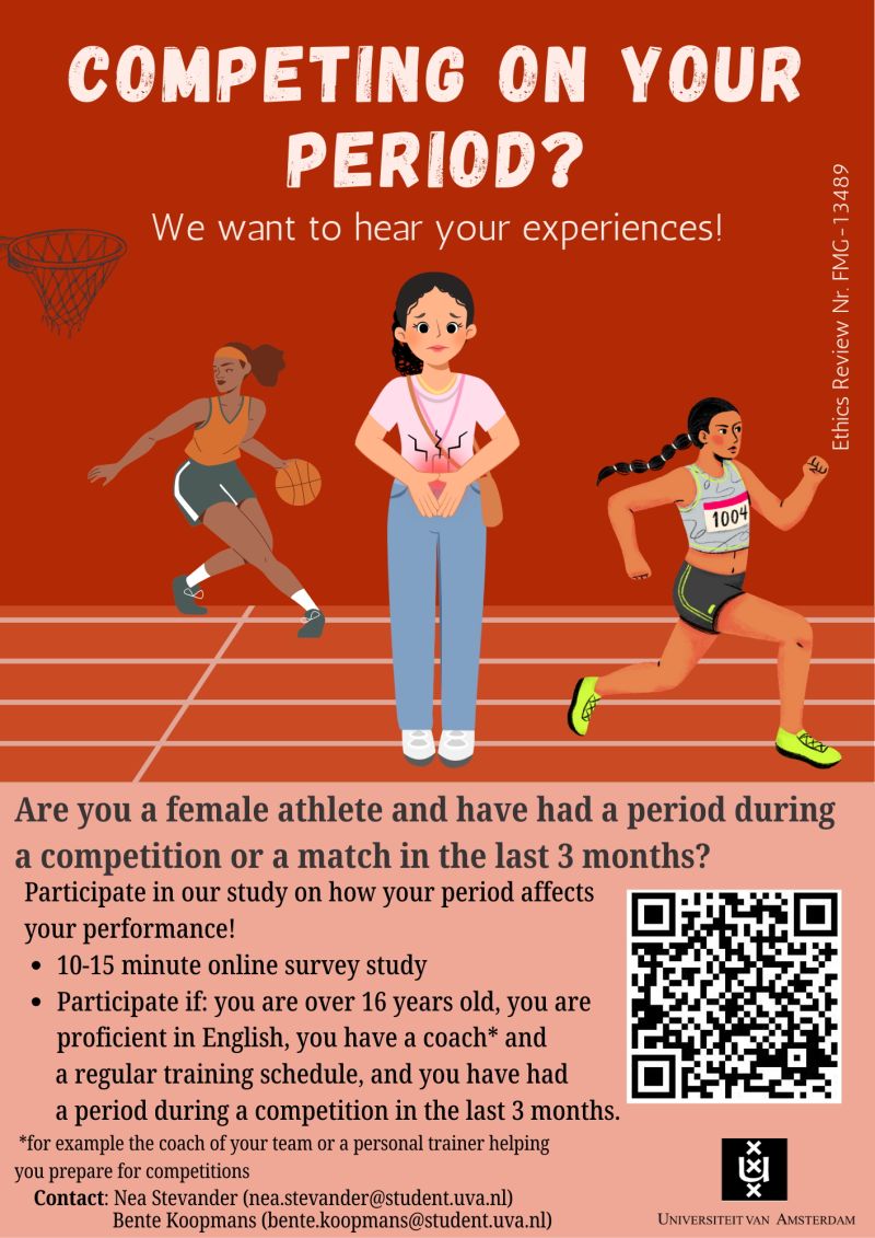 Have you had your period during a competition recently? We are looking for athletes to complete our questionnaire (10-15min). 
uva.fra1.qualtrics.com/jfe/form/SV_71…. Thanks in advance!! 🏆

<a href="/PeriodMagazine/">Period!</a>