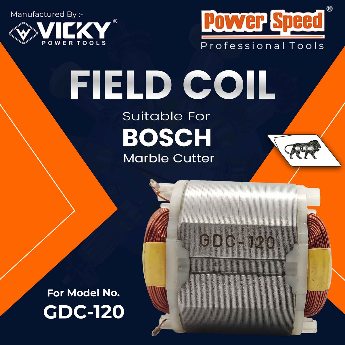 powerspeedtools's tweet image. PowerSpeed Field Coil For BOSCH, GDC-120 Marble Cutter

Manufactured by Vicky Power Tools
Made In India 🇮🇳

#bosch #marblecutter #boschtools #marblecuttermachine #powertools #constructiontools #boschpowertools #powertools