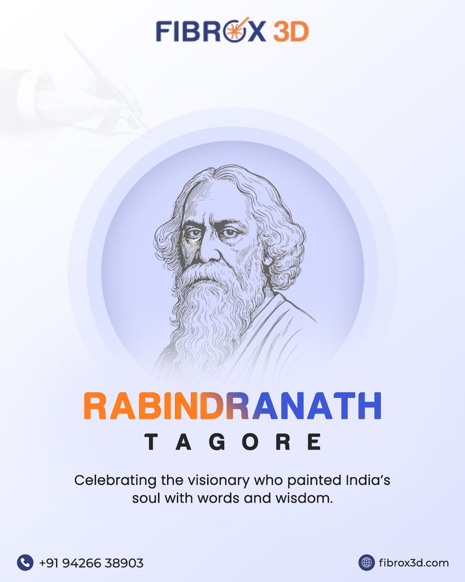 fibrox3d's tweet image. 𝗥𝗔𝗕𝗜𝗡𝗗𝗥𝗔𝗡𝗔𝗧𝗛 𝗧𝗔𝗚𝗢𝗥𝗘

Celebrating the visionary who painted india&apos;s soul with words and wisdom.

#RabindranathTagore #RabindranathTagoreJayanti #BIMModelingServices #ScanningServices #PrototypingPerfection #LaserScanning #Rajkot #Gujarat #India #Fibrox3D