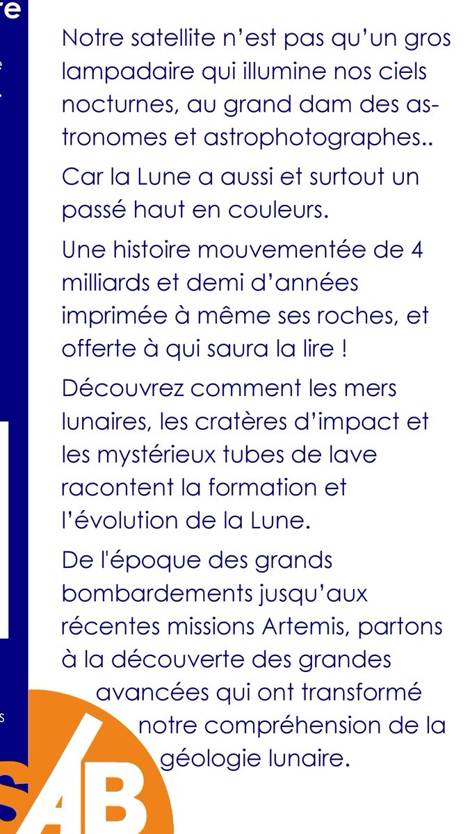 📢 Dijonnoises, Dijonnois, je débarque dans vos contrées !

Le 13 mai, conférence sur la géologie de la Lune 🌝

Tout public, entrée gratuite, rdv à la fac des sciences !

Merci à la SAB pour l'invitation 😃

Indiquez votre présence ici : facebook.com/events/1218192…