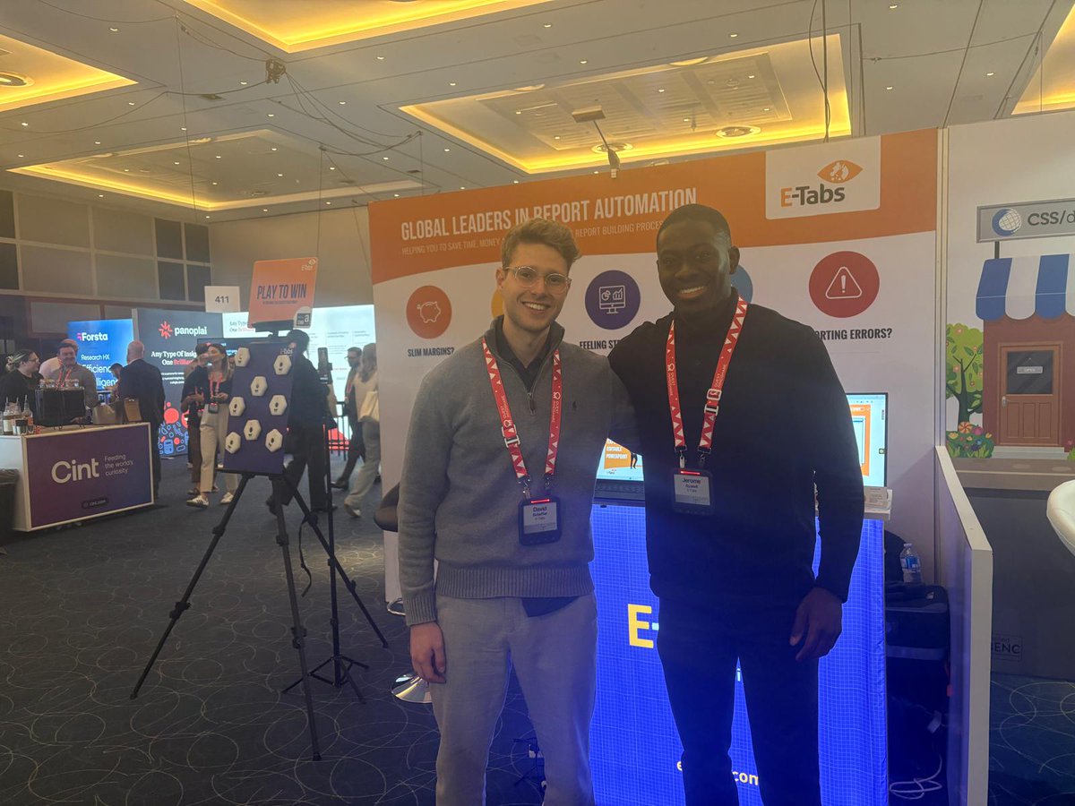 ✨ Day One at Quirks London! ✨

We’re all set and excited to meet you at booth 307 today. Come by to get the full lowdown on report automation and discover how E-Tabs can take you from manual madness to effortless reporting.
Find out more: e-tabs.com/newsevents/we-…

#quirks #mrx